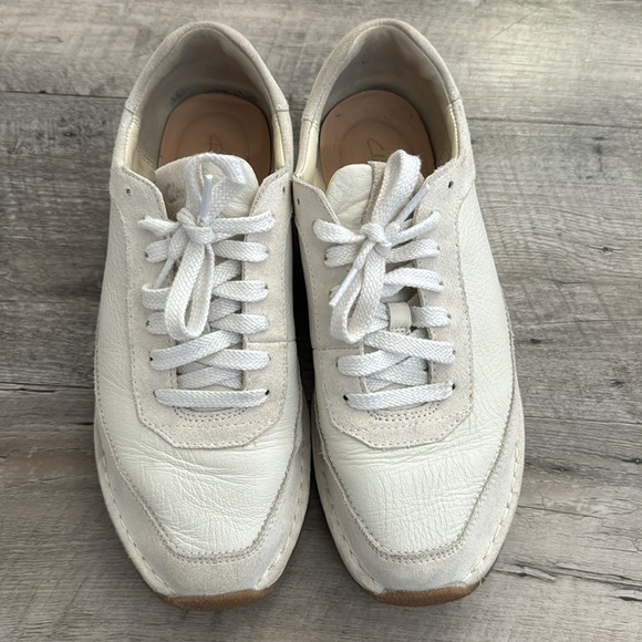 Clarks CRAFT RUN LACE WHITE SUEDE - Picture 5 of 6